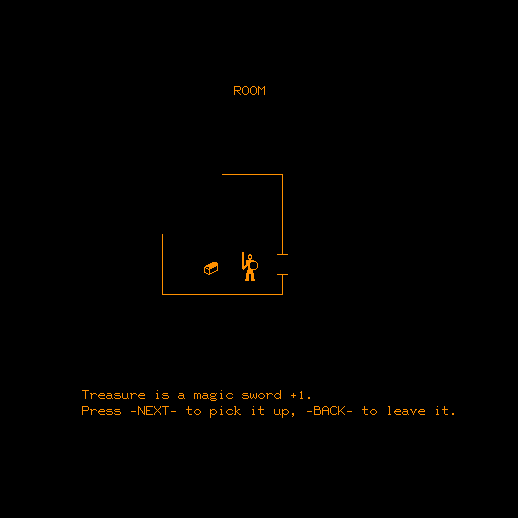A screenshot of me finding a magic sword!