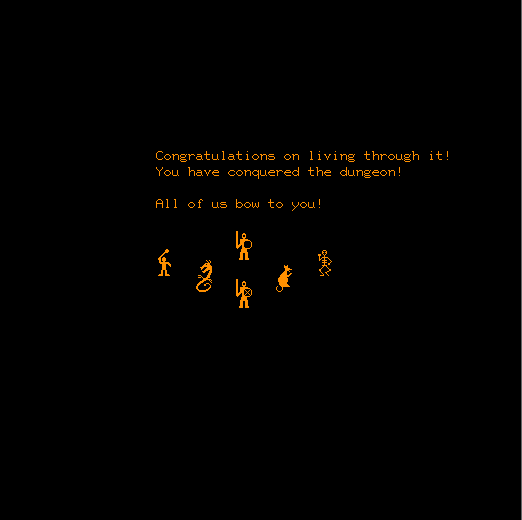 A screenshot of the victory screen.